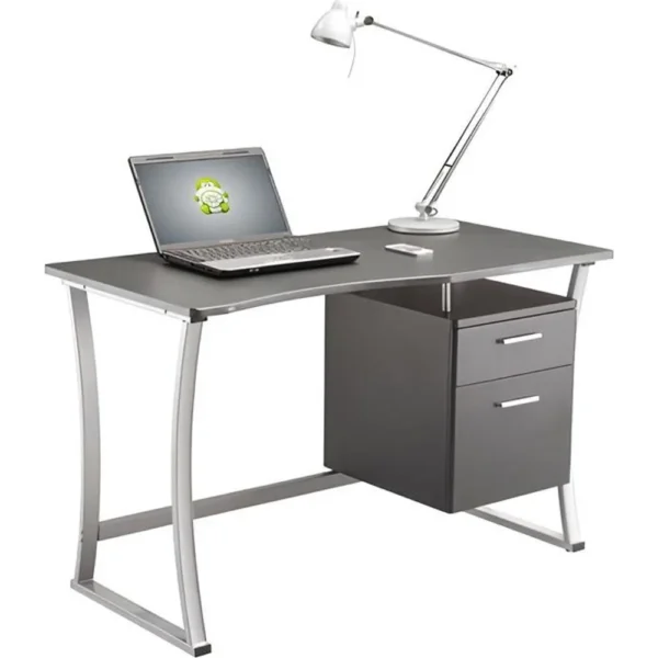 Secretaria PC Metal Cinzento